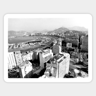 Vintage Landscape Photo of Rio De Janerio Sticker